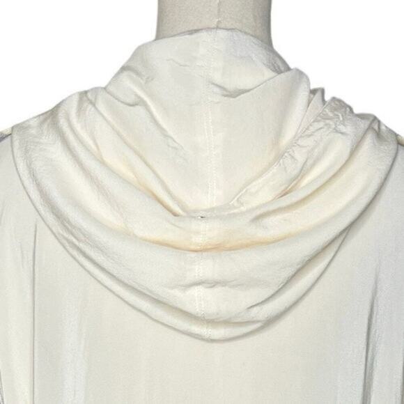 St John Silk Wool Oversized Hooded Zip Up Jacket Size P - Picture 4 of 13